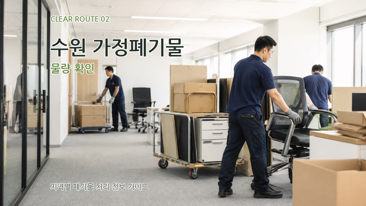 수원 가정폐기물 물량 확인