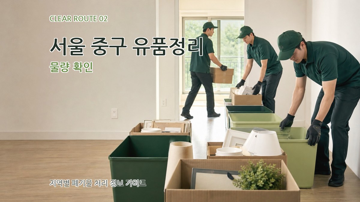 서울 중구 유품정리 물량 확인
