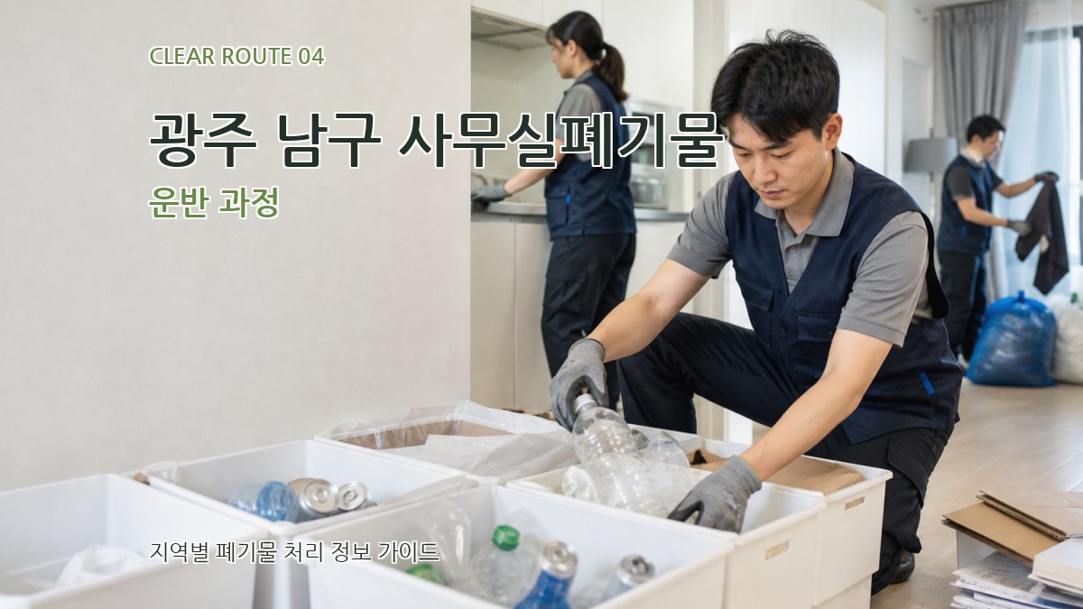 광주 남구 사무실폐기물 운반 과정