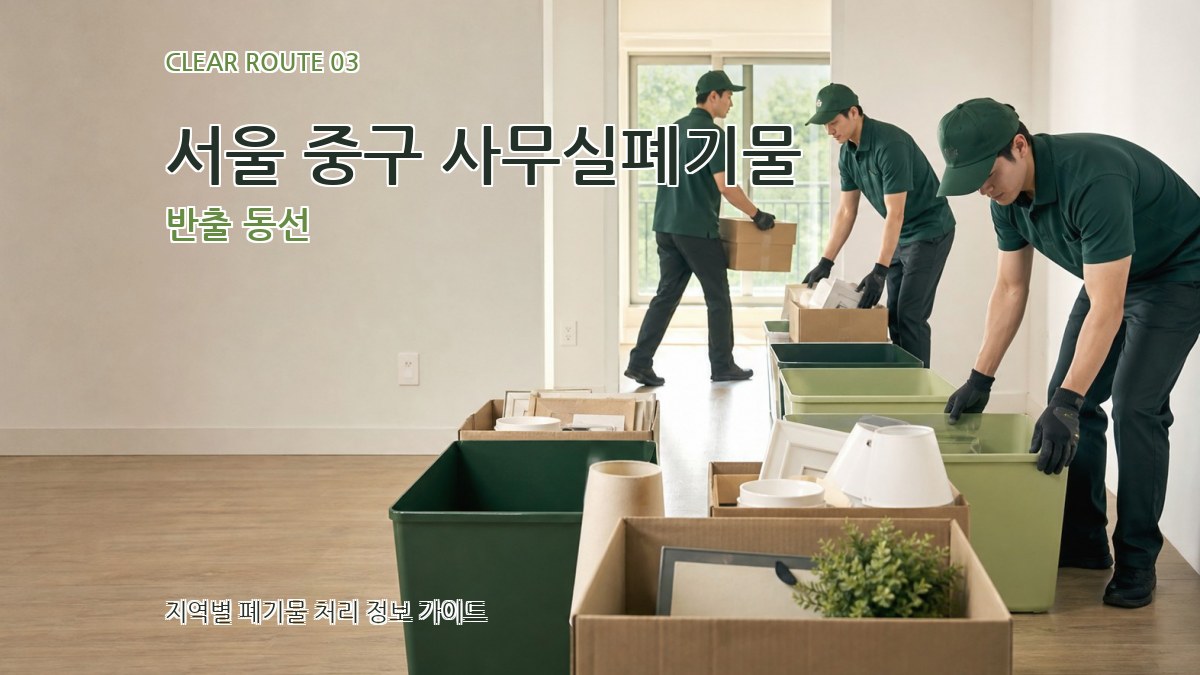 서울 중구 사무실폐기물 반출 동선