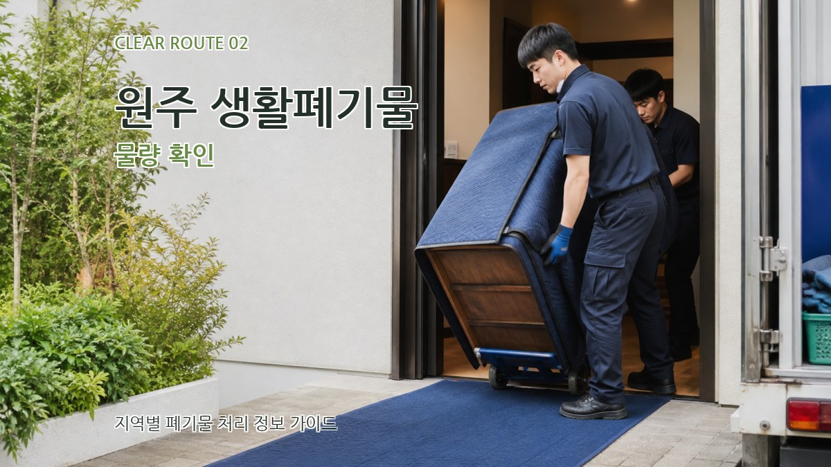 원주 생활폐기물 물량 확인