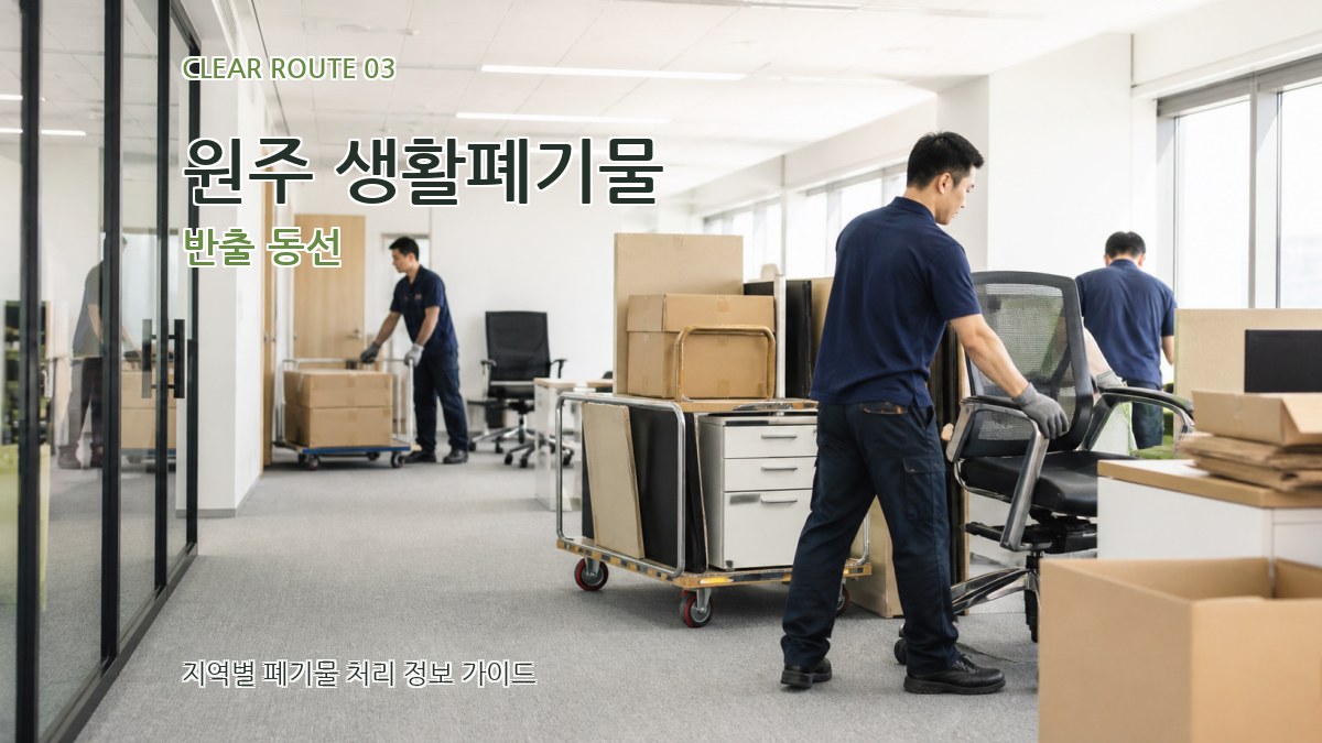 원주 생활폐기물 반출 동선
