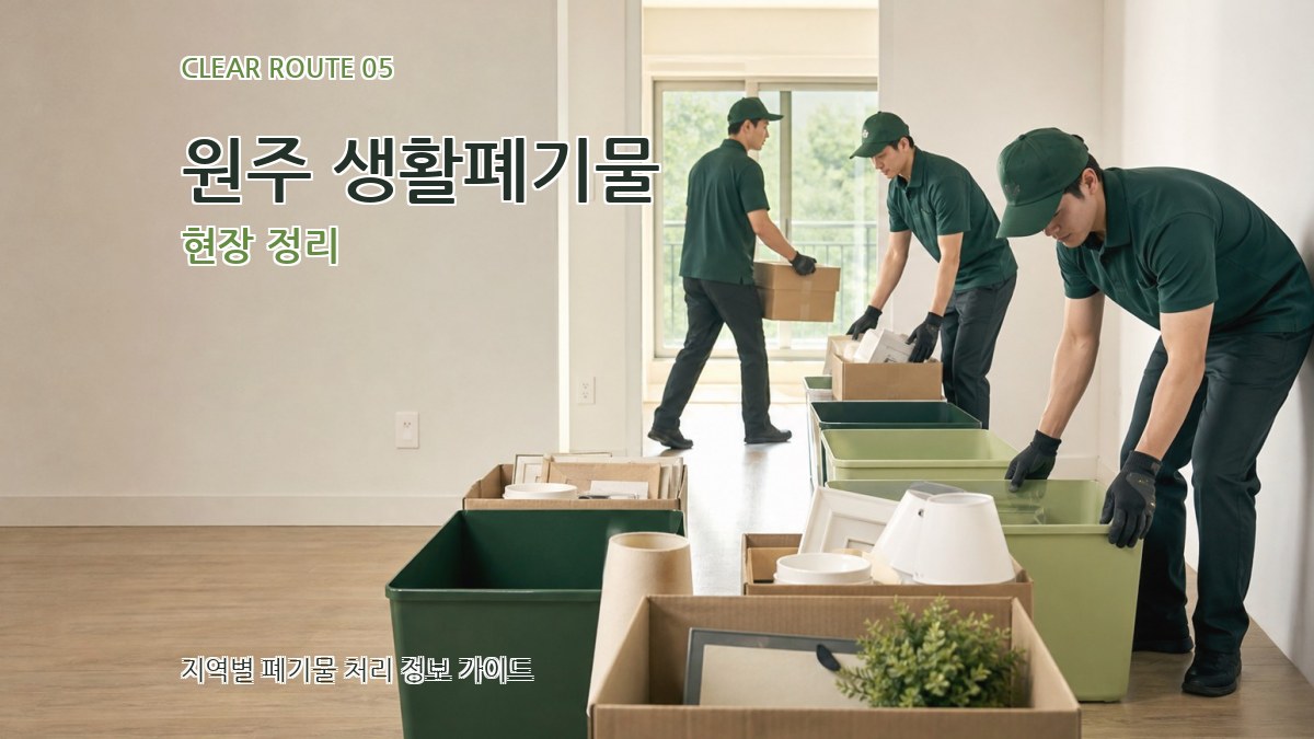 원주 생활폐기물 현장 정리