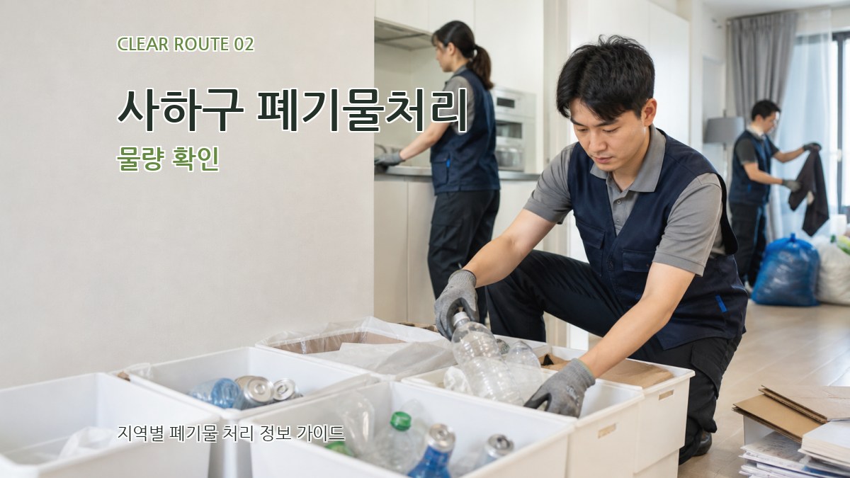사하구 폐기물처리 물량 확인