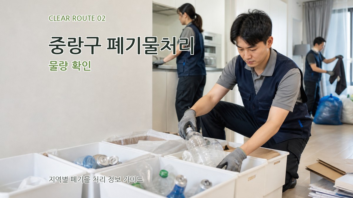 중랑구 폐기물처리 물량 확인