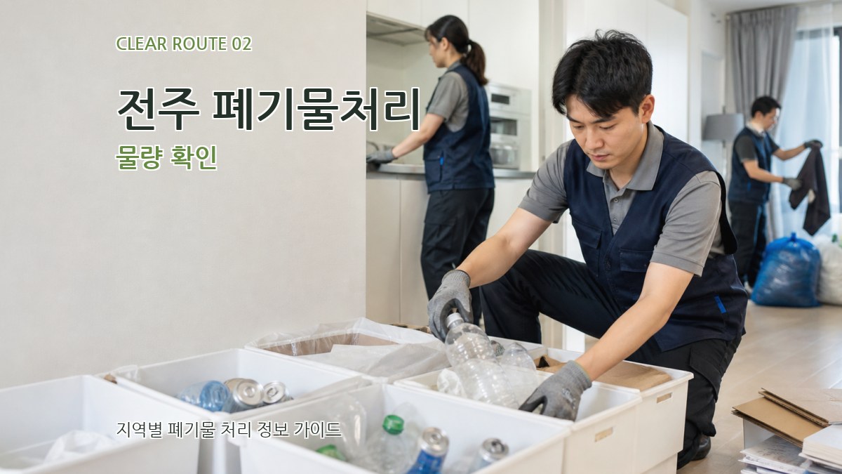 전주 폐기물처리 물량 확인