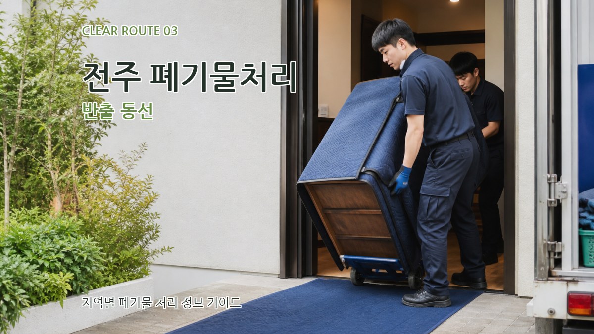 전주 폐기물처리 반출 동선