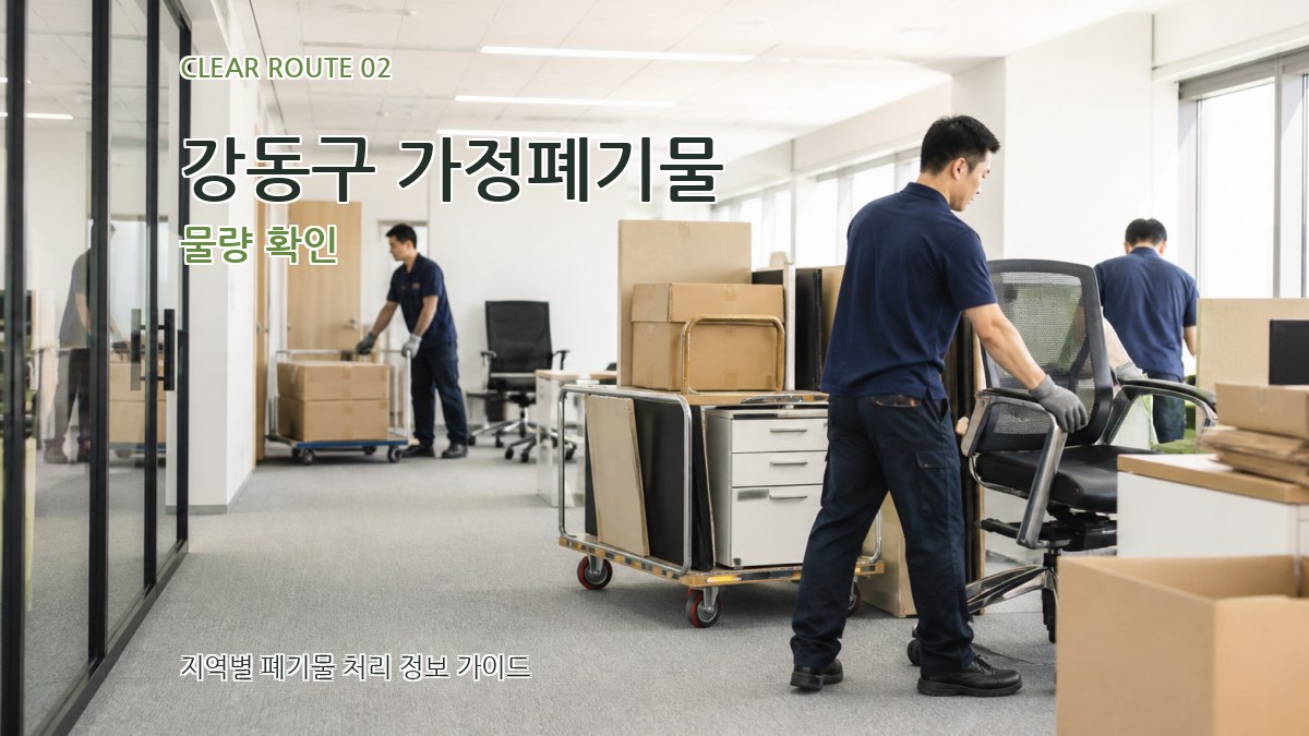 강동구 가정폐기물 물량 확인