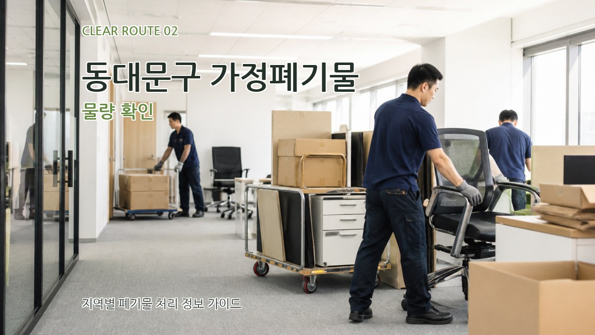 동대문구 가정폐기물 물량 확인