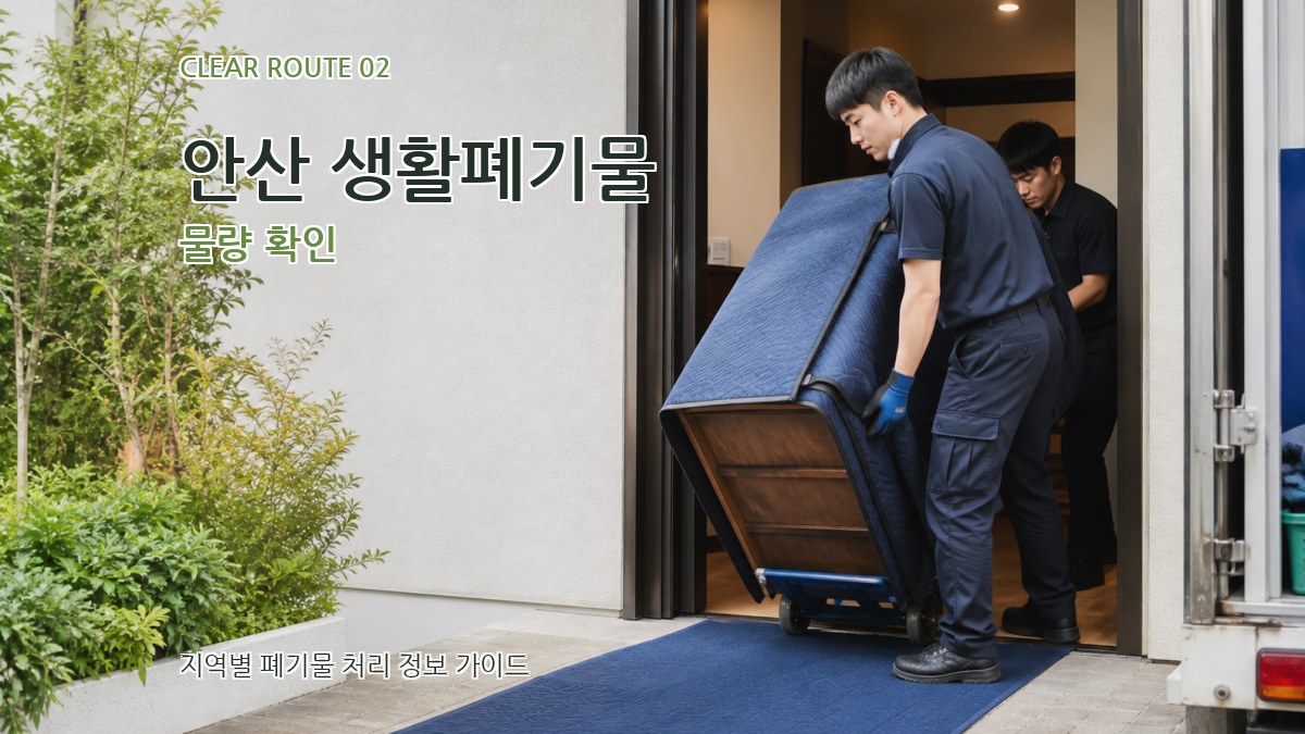 안산 생활폐기물 물량 확인