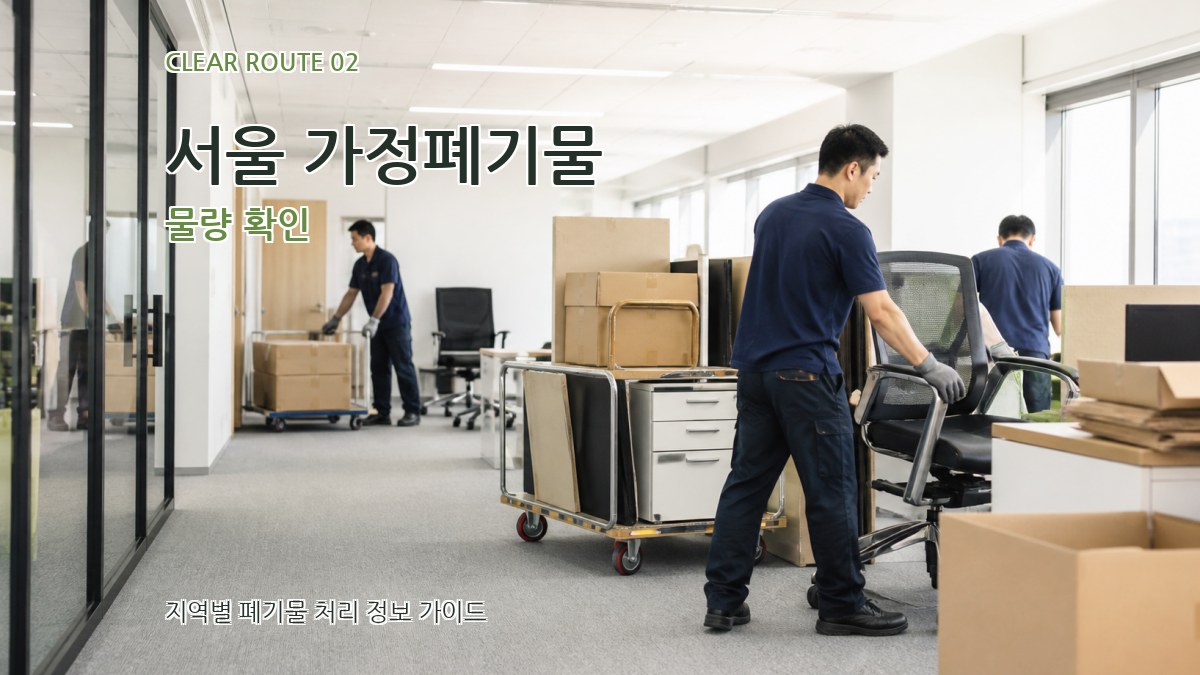 서울 가정폐기물 물량 확인