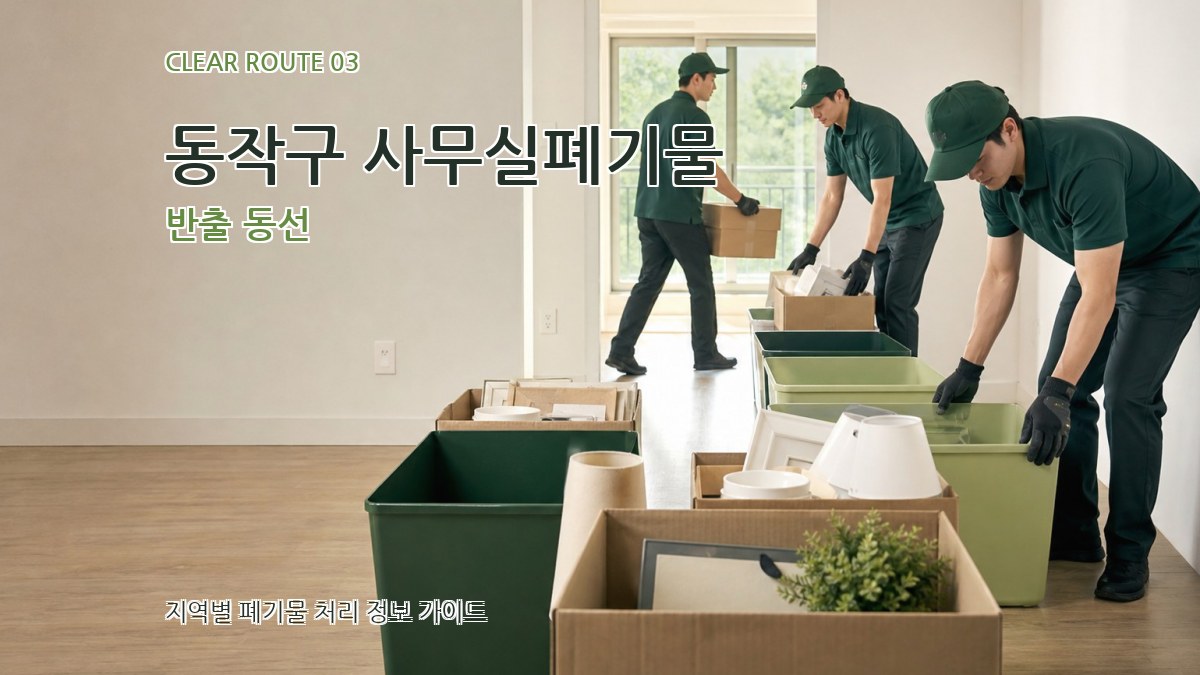 동작구 사무실폐기물 반출 동선