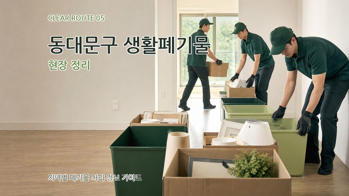 동대문구 생활폐기물 현장 정리