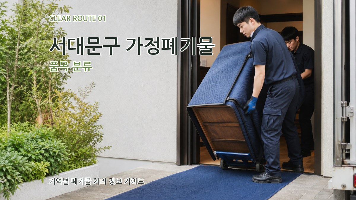 서대문구 가정폐기물 품목 분류