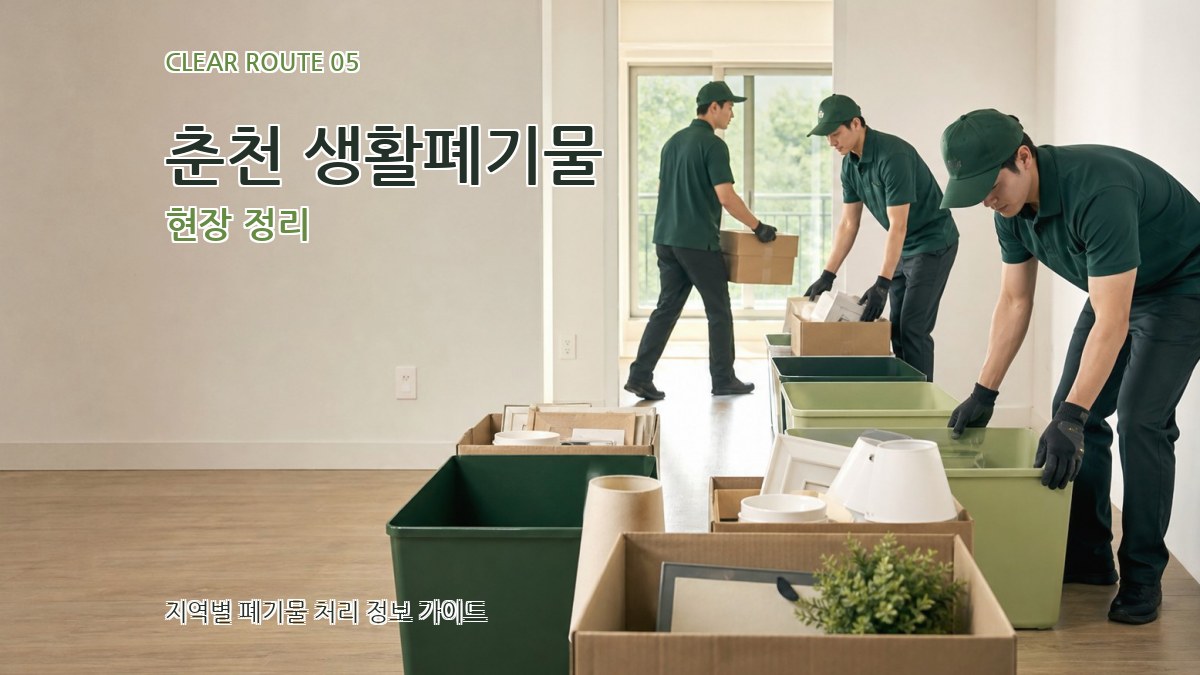 춘천 생활폐기물 현장 정리