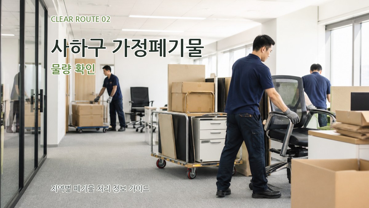 사하구 가정폐기물 물량 확인