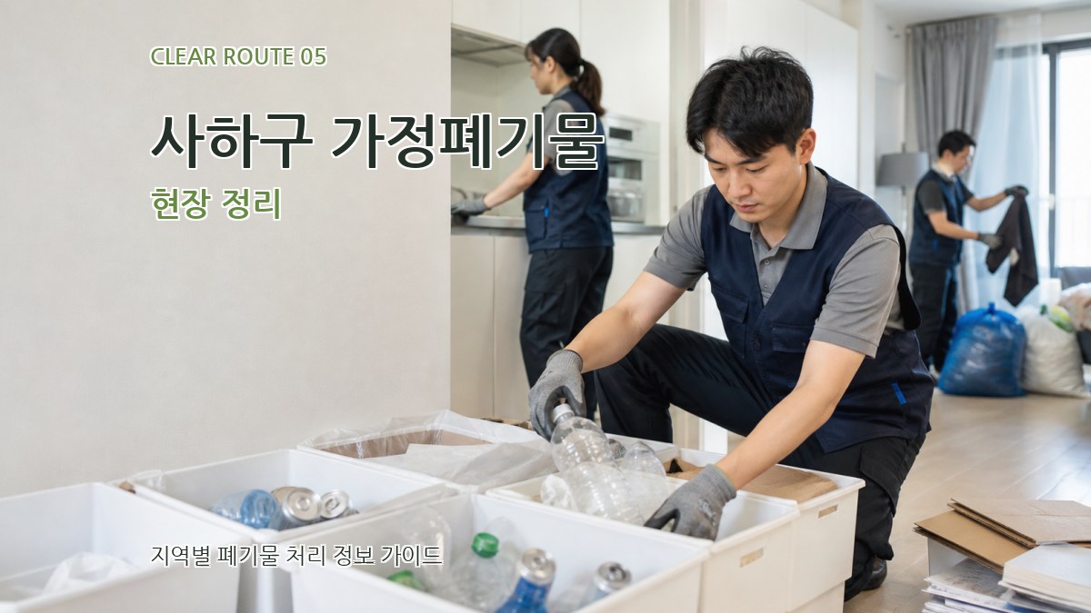 사하구 가정폐기물 현장 정리