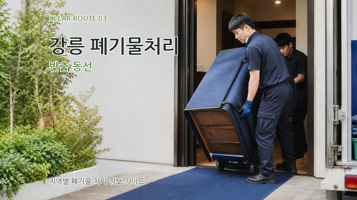 강릉 폐기물처리 반출 동선
