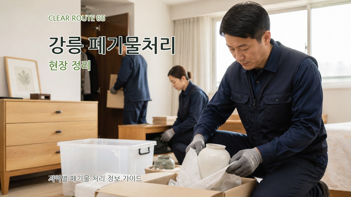 강릉 폐기물처리 현장 정리