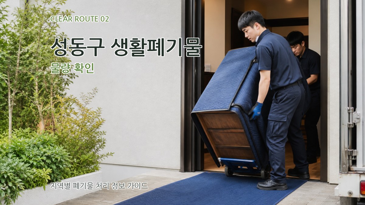 성동구 생활폐기물 물량 확인