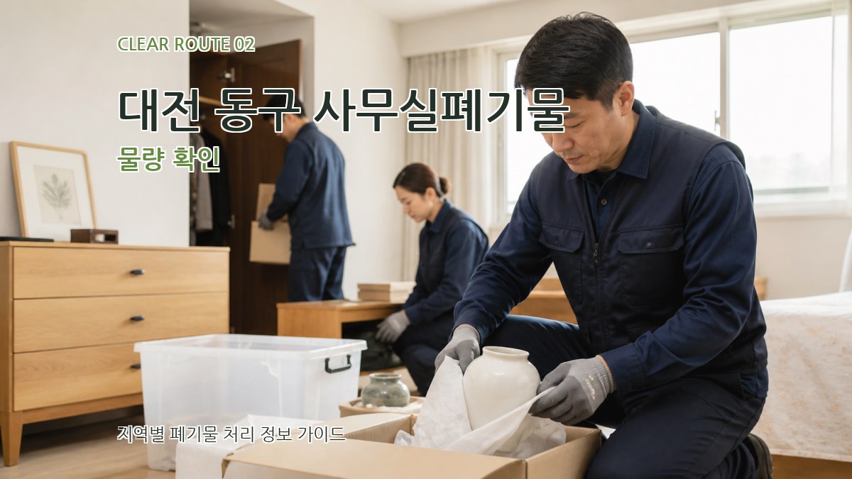 대전 동구 사무실폐기물 물량 확인