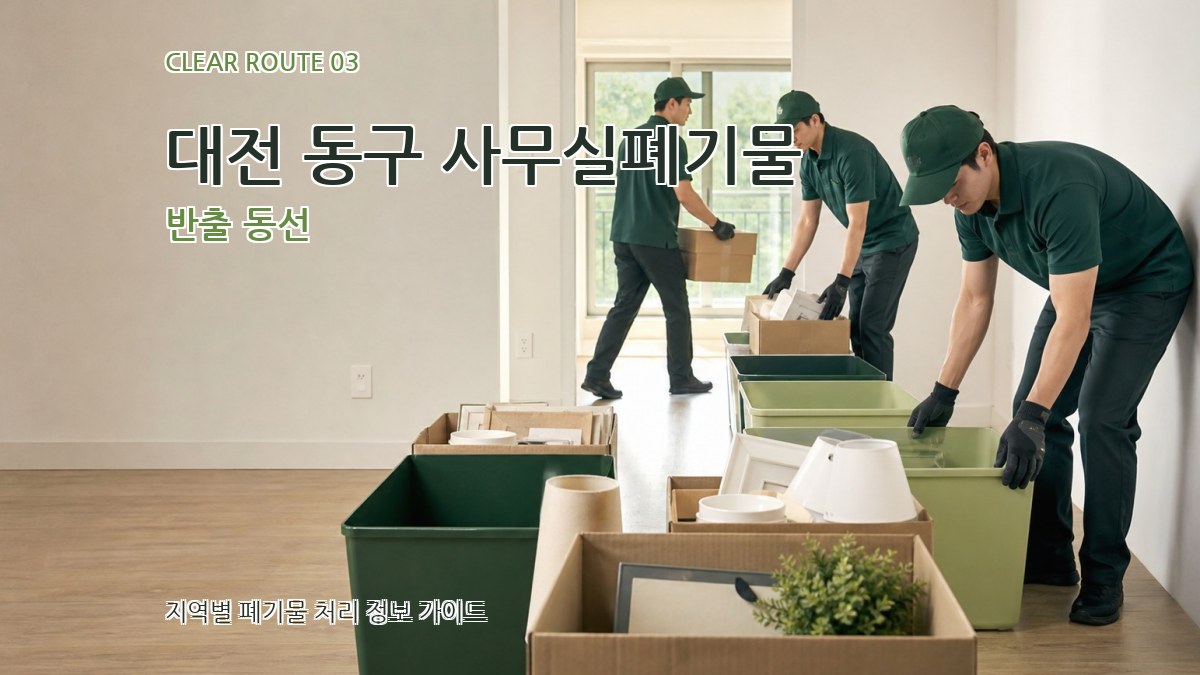 대전 동구 사무실폐기물 반출 동선