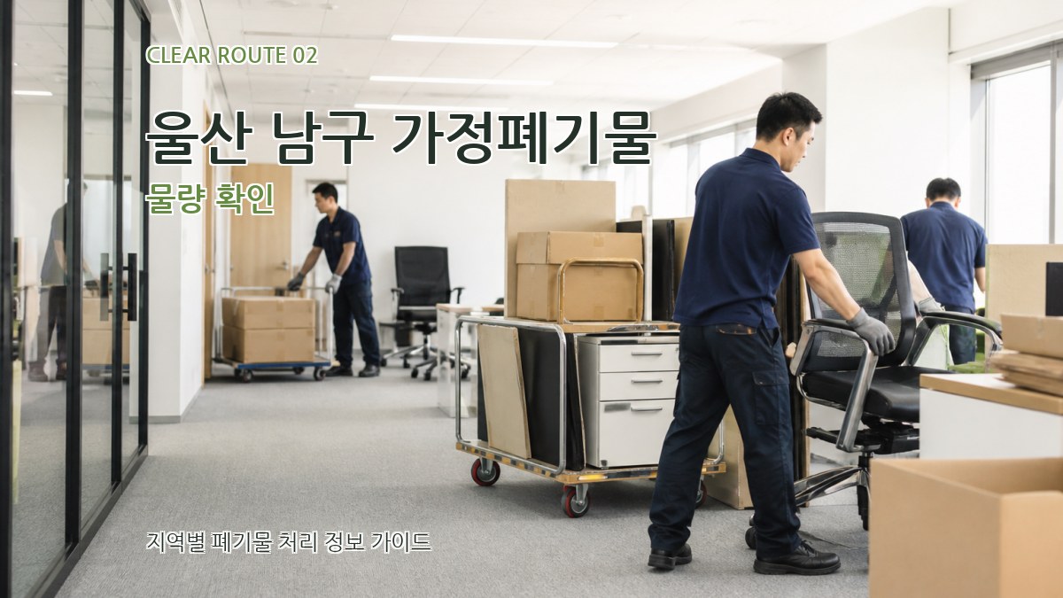 울산 남구 가정폐기물 물량 확인