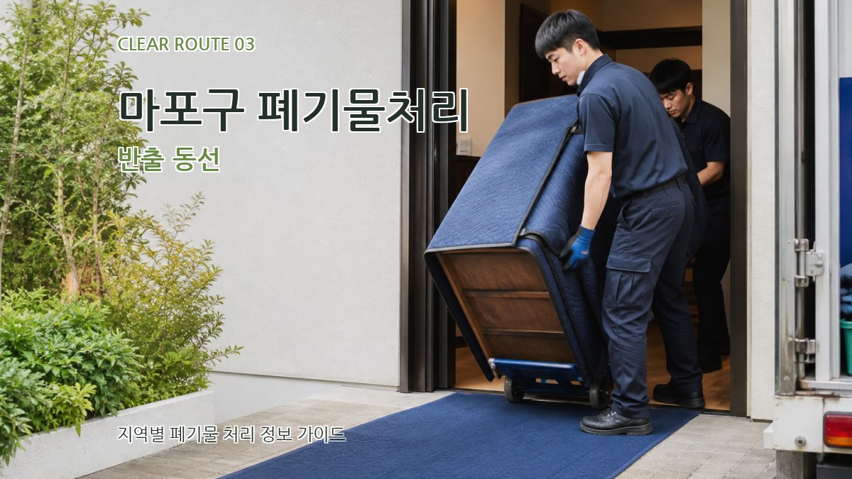 마포구 폐기물처리 반출 동선