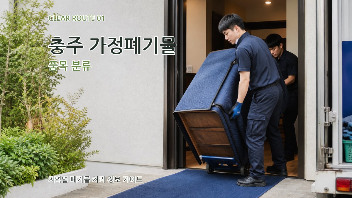 충주 가정폐기물 품목 분류
