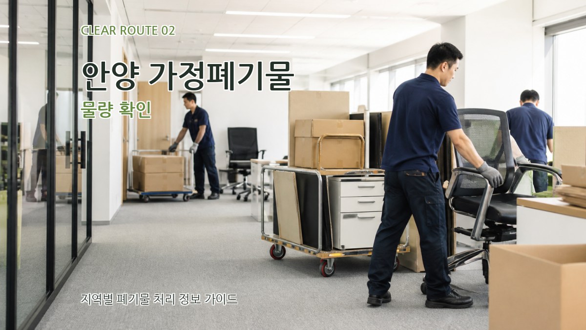 안양 가정폐기물 물량 확인