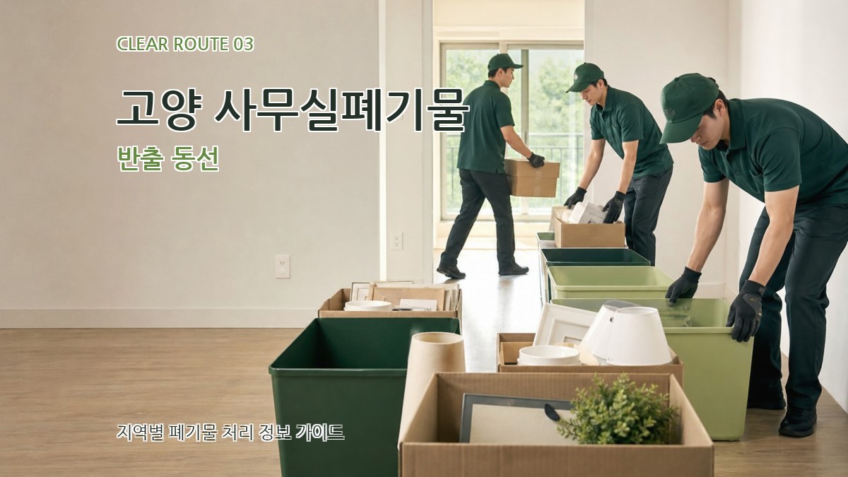 고양 사무실폐기물 반출 동선