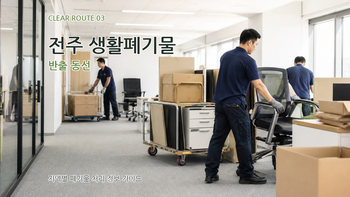 전주 생활폐기물 반출 동선