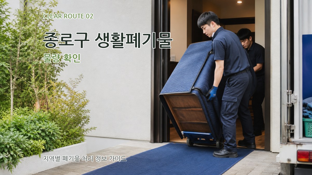 종로구 생활폐기물 물량 확인