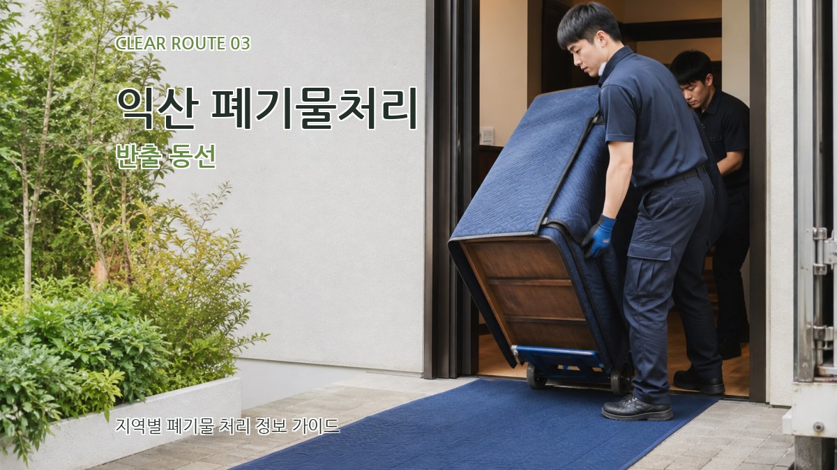 익산 폐기물처리 반출 동선