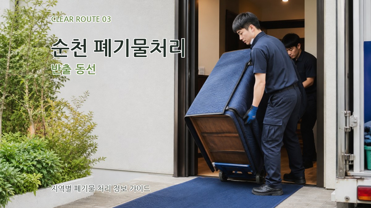 순천 폐기물처리 반출 동선