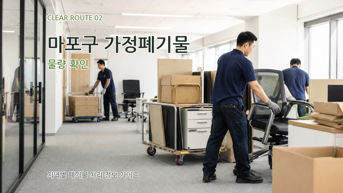 마포구 가정폐기물 물량 확인