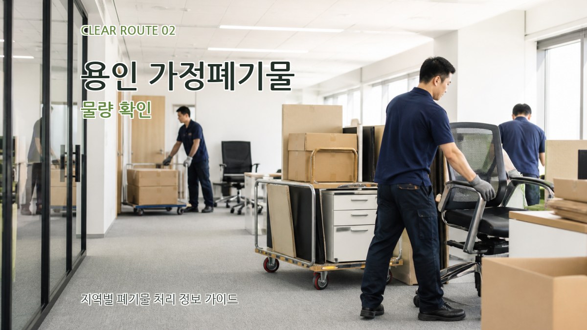 용인 가정폐기물 물량 확인