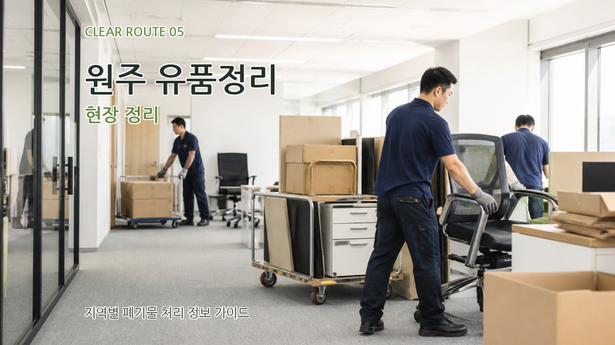 원주 유품정리 현장 정리