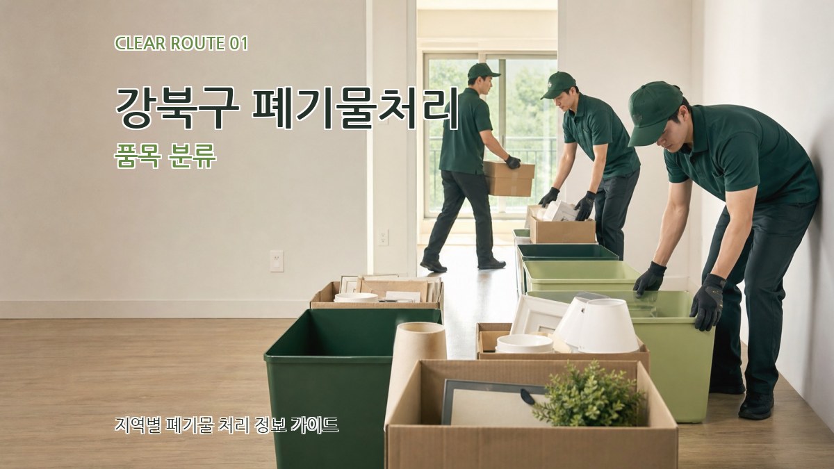 강북구 폐기물처리 품목 분류