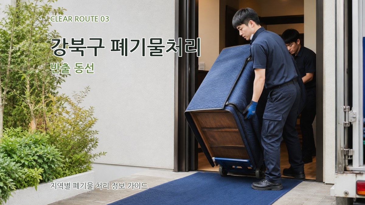 강북구 폐기물처리 반출 동선