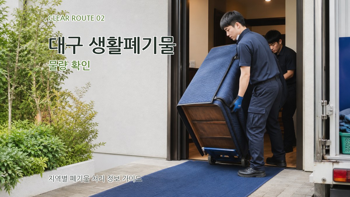 대구 생활폐기물 물량 확인