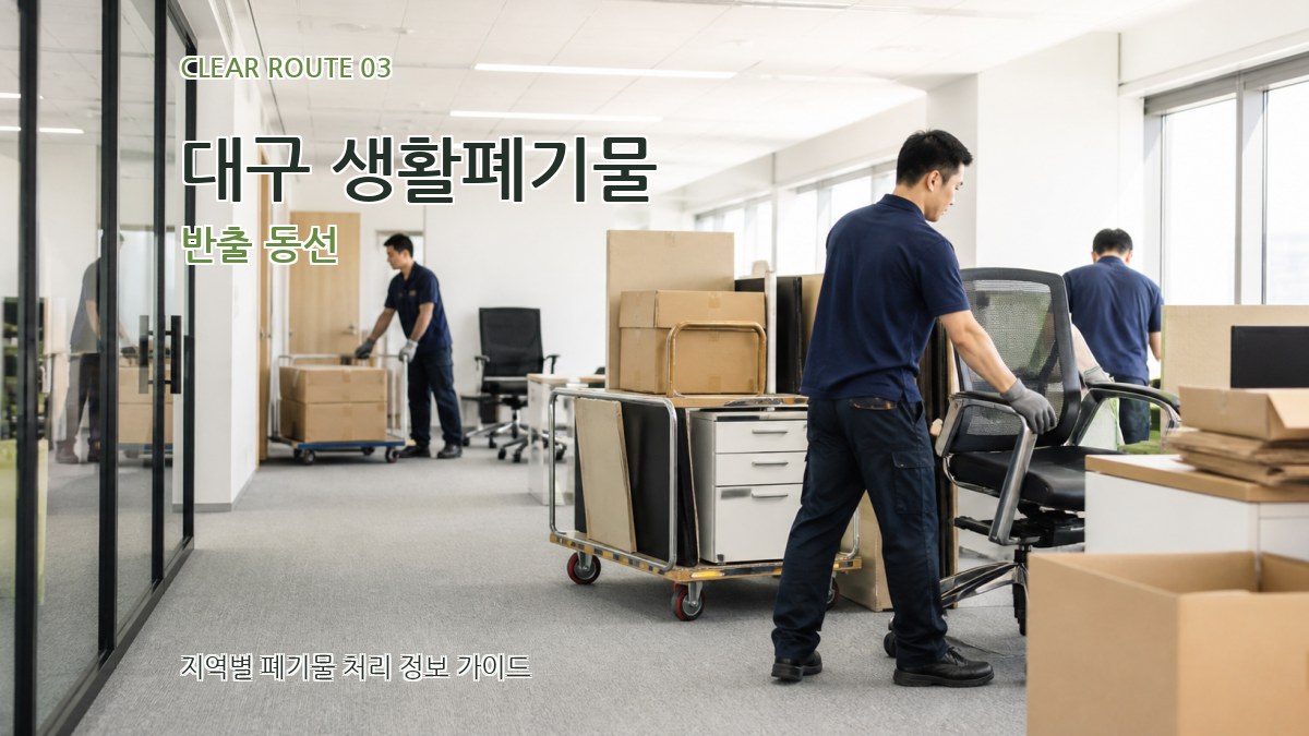 대구 생활폐기물 반출 동선