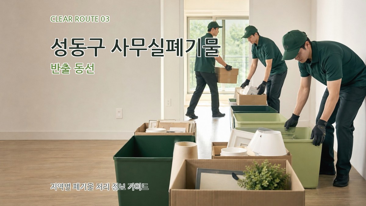 성동구 사무실폐기물 반출 동선