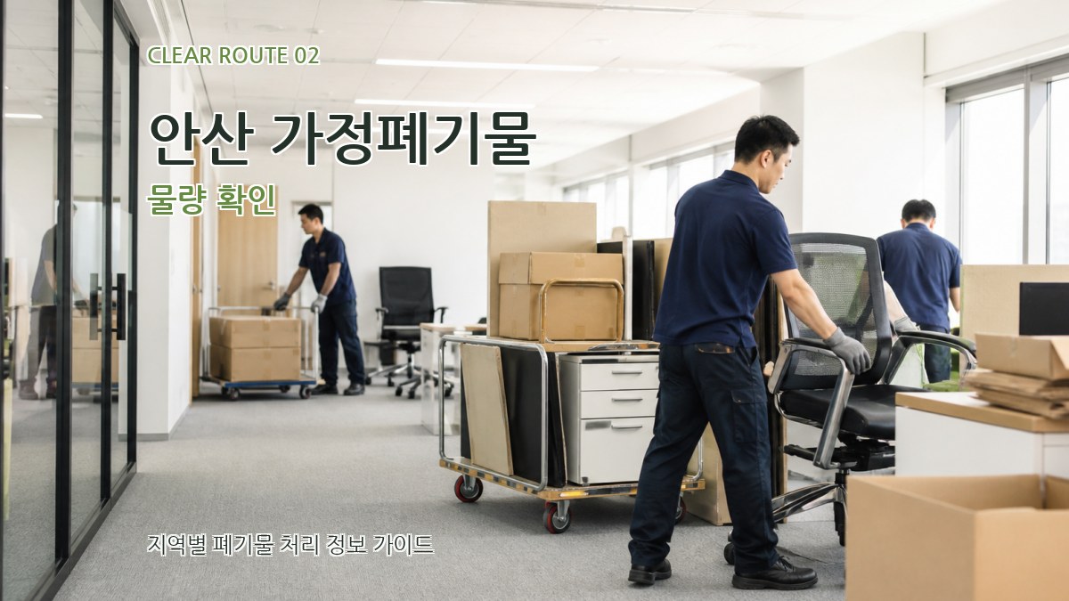 안산 가정폐기물 물량 확인
