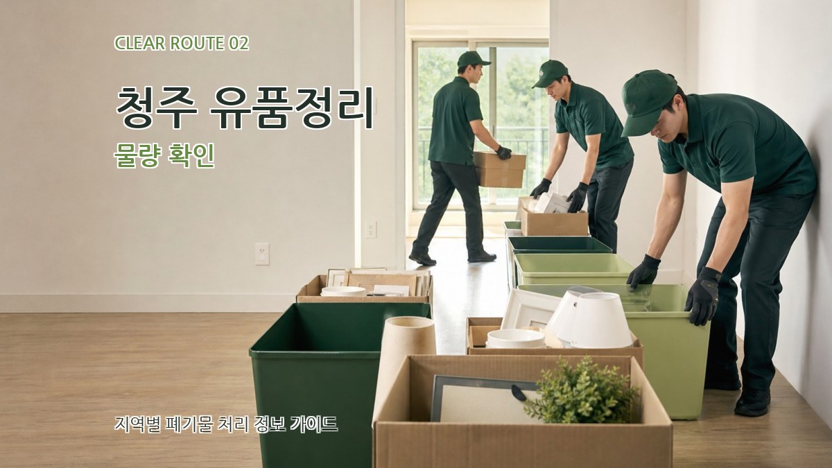 청주 유품정리 물량 확인