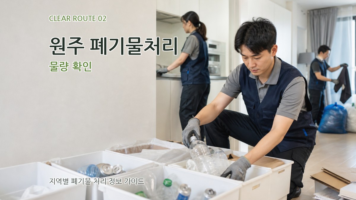 원주 폐기물처리 물량 확인