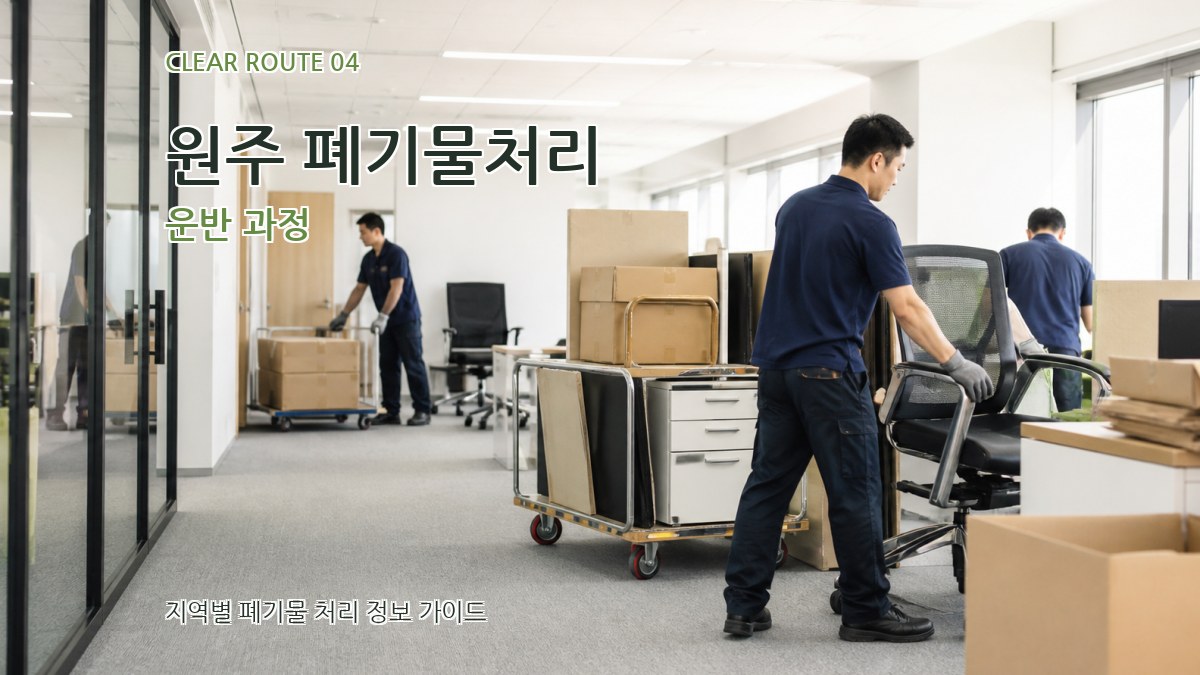 원주 폐기물처리 운반 과정