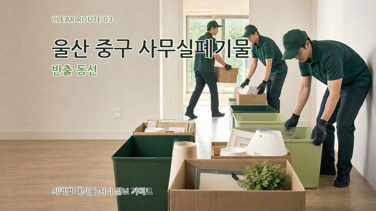 울산 중구 사무실폐기물 반출 동선