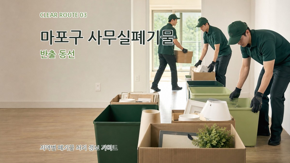 마포구 사무실폐기물 반출 동선