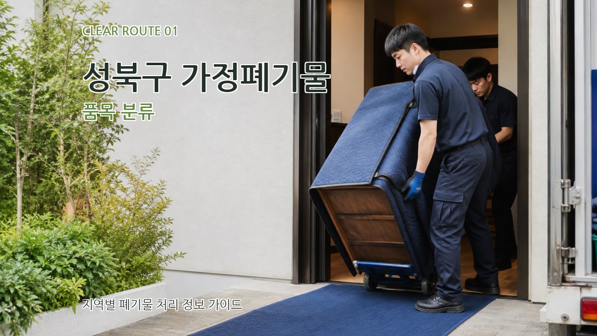 성북구 가정폐기물 품목 분류